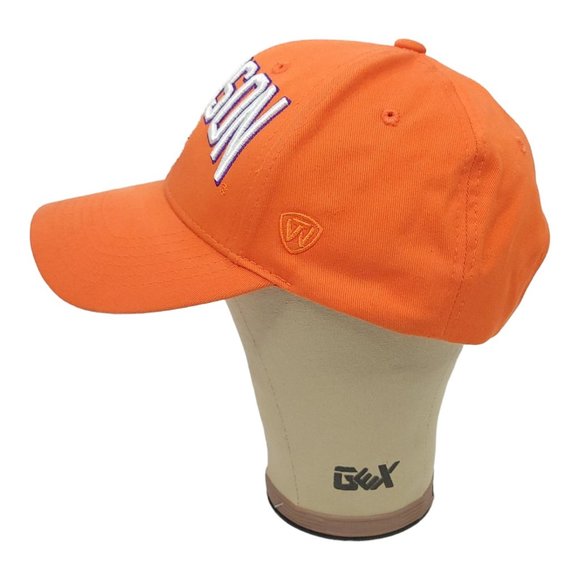Top Of The World Clemson Tigers 3D Logo Snapback Cap Trucker Baseball Hat Orange - Picture 8 of 13
